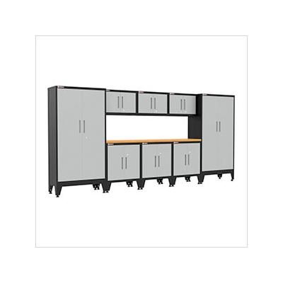 Armadillo Tough Grey 9-Piece Garage Cabinet Set with Levelers