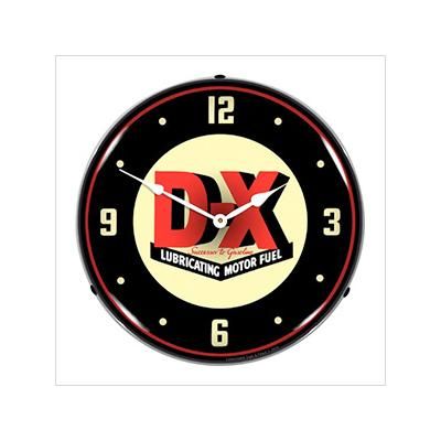 Collectable Sign and Clock DX Lubricating Motor Fuel Backlit Wall Clock