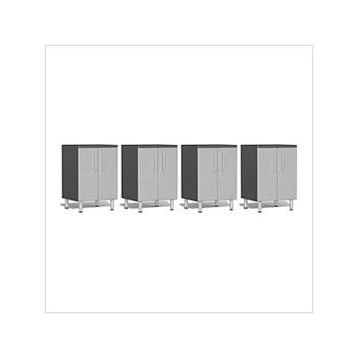 Ulti-MATE Garage Cabinets 4-Piece 2-Door Garage Cabinet Kit in Stardust Silver Metallic