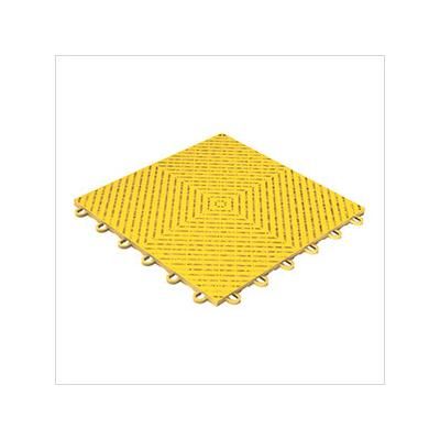 Swisstrax Ribtrax Smooth Home 1ft x 1ft Citrus Yellow Garage Floor Tile (Pack of 10)