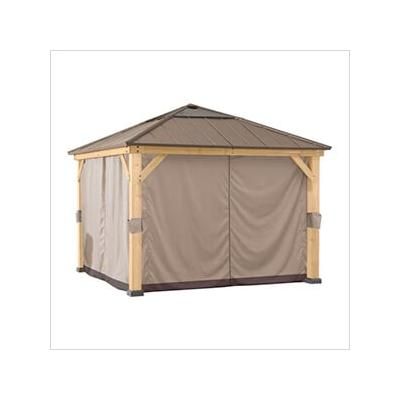 Sunjoy Group Replacement Curtains for 9 x 9 Wood-Framed Gazebos