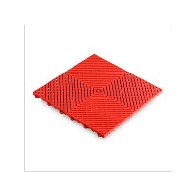 Swisstrax Ribtrax Smooth Pro Racing Red Garage Floor Tile (6-Pack)
