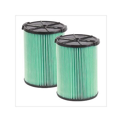 Workshop Vacs Multi-Fit HEPA Media Wet Dry Cartridge Filter for 5-16 Gallon Vacuums (2-Pack)