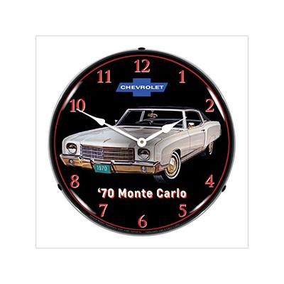 Collectable Sign and Clock 1970 Monte Carlo Backlit Wall Clock