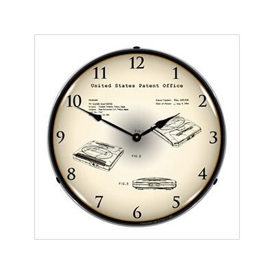Collectable Sign and Clock 1993 Sega Mega Patent Blueprint Backlit Wall Clock