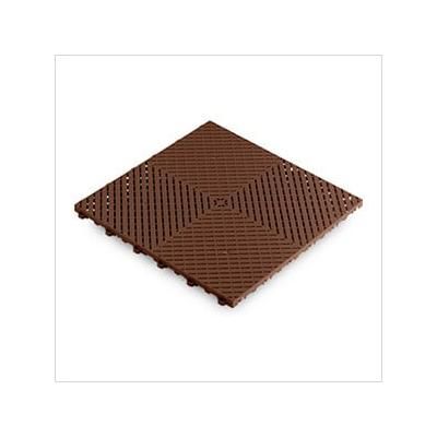 Swisstrax Ribtrax Smooth Pro Chocolate Brown Garage Floor Tile (6-Pack)