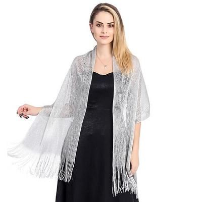 Glitter Anni Ruggenti Brillare Splendere Sciarpe da flapper Il grande Gatsby Charleston Costume Per donna San Valentino Mascherata Feste Matrimonio Abbigliamento da sera Adulti Scialle Primavera