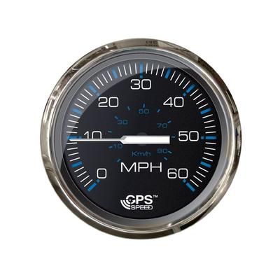 Faria Beede Instruments Chesepeake Black SS 4" Studded Speedometer - 60MPH GPS 33749