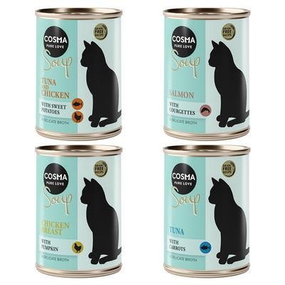 6x100g Mixed Soup Cosma Wet Cat Food
