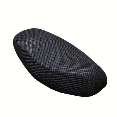 TEMU 1pc Black Motorcycle Scooter Moped Seat Cover, Seat Anti-slip Cushion 3d Spacer Mesh Fabric