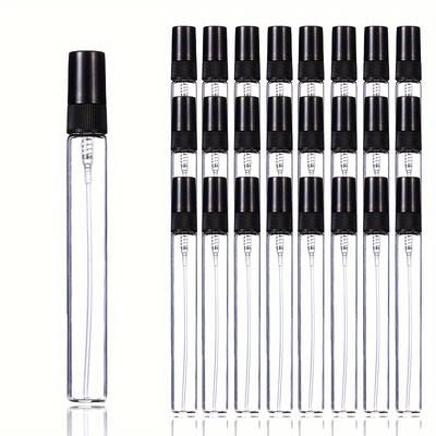 TEMU 25pcs Clear Perfume Atomizer Glass Spray Bottle, Mini Refillable Empty Fine Mist Sprayer, Cologne Dispenser, Portable Sprayer For Men And Women, Travel Essentials - 10ml