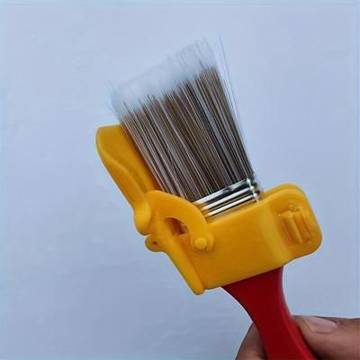 1pc Edging Color Separation Paint Brush, Portable And Durable Lightweight Cleaning Brush, Tough Painting Brush With Wooden Handle, Diy Tool For Framing Walls Ceiling Edge Decoration