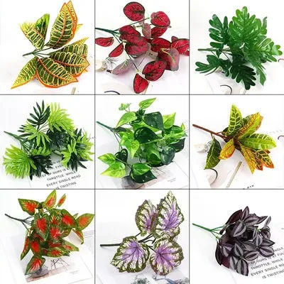 Plante artificielle de décoration de bureau, fausses plantes vertes, accessoires, fleurs en