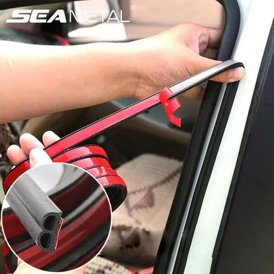 SEAMETAL – autocollants de joints en caoutchouc pour voiture, isolation phonique, protection d'étanchéité, bande d'étanchéité pour porte de voiture, 4M/5M/16M/25M en forme de B