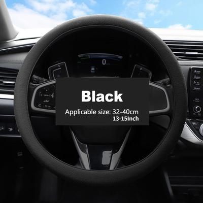 TEMU Car Universal Silicone Steering Wheel Cover Glove Cover Texture Soft Multi Auto Decoration Diy Car Accessories Tools New