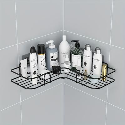 TEMU 1pc Punch- Shelf, Bathroom Rack, Wall-mounted Storage For Toilet, Bathroom Shampoo Lotion Cosmetic Storage Rack, Bathroom Accessories