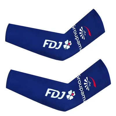 2025 FDJ Group Cycling Arm Warmers MTB Ropa Ciclismo Men Women Quick Dry ITALIA Team Bike Sleeves Cuff Outdoor Sports Arm Covers