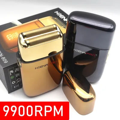 Cordless USB Interface Electric Professional Barber Razor LED Shaver for Men Foil Male Floating Double Knife Net 9900RPM