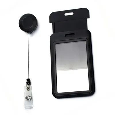 1pc Retractable Badge Holder Badge Reel for Staff Nurse Exhibition Bus Pass Work Card Cover Case ID Name Tag Working Permit Case