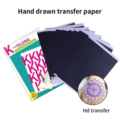 YILONG15/100PCS Reusable Tattoo Transfer Paper Hand Painted Tattoo Stencil Paper Copy Paper Stencil Copy Tracing Paper Accessory