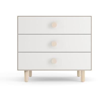 Oeuf 3 Drawer Dresser - Moss - White/Birch