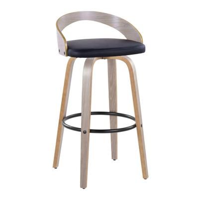 Grotto 30" Fixed-Height Barstool - Set Of 2 by Lumisource in Light Gray Black