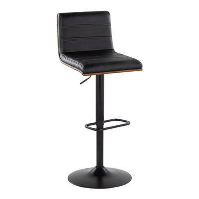 Vasari Adjustable Barstool - Set Of 2 by Lumisource in Walnut Black