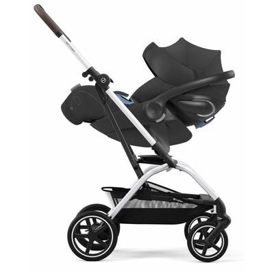 Cybex Eezy S Twist +2 Stroller + Aton G SensorSafe Travel System Bundle - Almond Beige / Moon Black