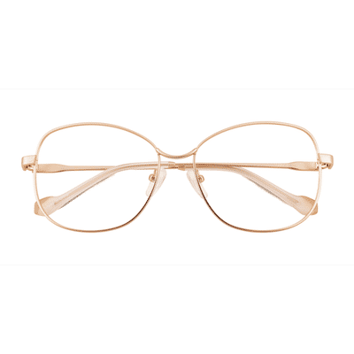 Female s horn Rose Gold Metal Prescription eyeglasses - Eyebuydirect s Maude