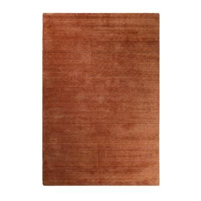 Tappeto taftato pelo lungo terracotta 200x200
