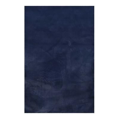 Tappeto effetto pelle di coniglio blu per soggiorno, camera 70x140