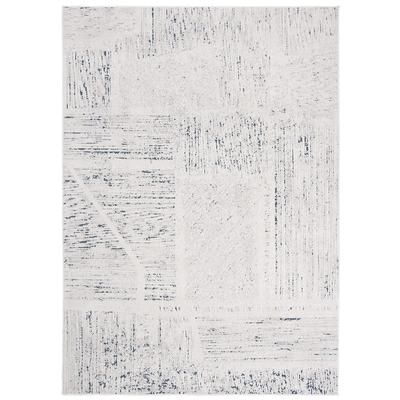 Tappeto da soggiorno crema blu efetto 3d morbido 160 x 220 cm