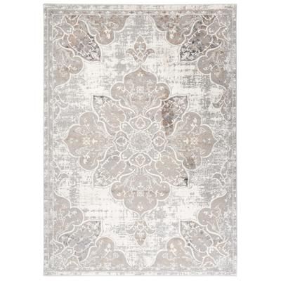 Tappeto da soggiorno vintage crema grigio beige fiori 200x300