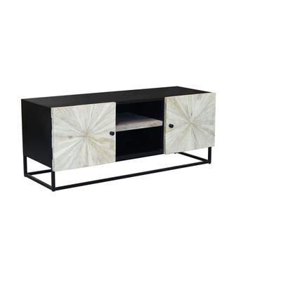 Mobile porta tv in legno e ferro marrone