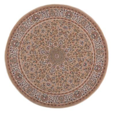 Tappeto orientale floreale tessuto a macchina in lana naturale