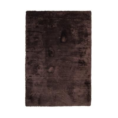 Tappeto a pelo lungo extra-morbido marrone scuro 120x160