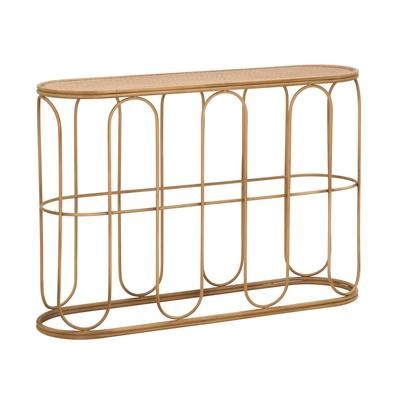 Consolle in ferro e legno marrone cm 110x32x77