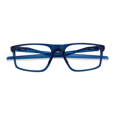 Unisex s rectangle Blue Plastic Prescription eyeglasses - Eyebuydirect s Oakley Bat Flip