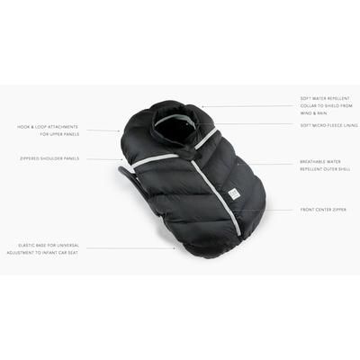 7 A.M. Enfant Cocoon Car Seat Cover - Metallic Grey