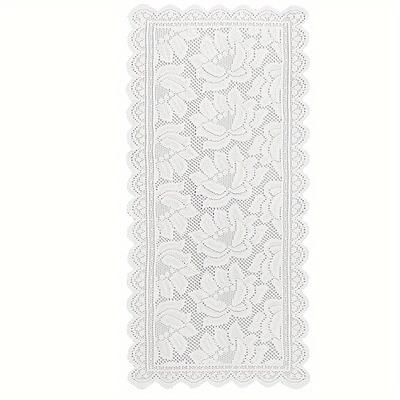 TEMU Modern Simple White Lace Table Runner - Nordic Style Dining Table Decorative Cover For Coffee Table And Tv Cabinet - Kitchen And Dining Room Tablecloth