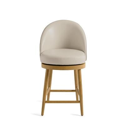 Hopson Swivel Bar & Counter Stool - Counter Height (24"), Harvest/Marbled Dove Gray/Counter Height - Grandin Road
