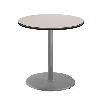 National Public Seating CTG13636RCPBTMGY 36" Round Counter Height Table - Grey Nebula Laminate Top, Steel Base, Gray