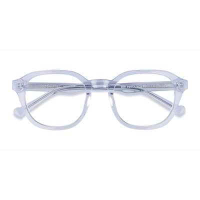 Male s square Clear Blue Acetate Prescription eyeglasses - Eyebuydirect s Justin