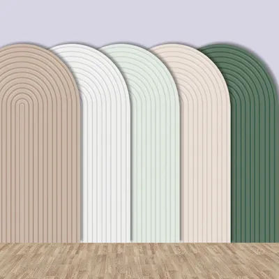 Mehofond Baby Shower Beige Arch Wall Photography Backdrop Kids Birthday Party Silver Green