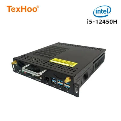 TexHoo OPS Mini PC Computer Intel Core i5 12450H Processor Windows 11 DDR4 SSD For Conference Teaching Screen Built-in Host 42mm