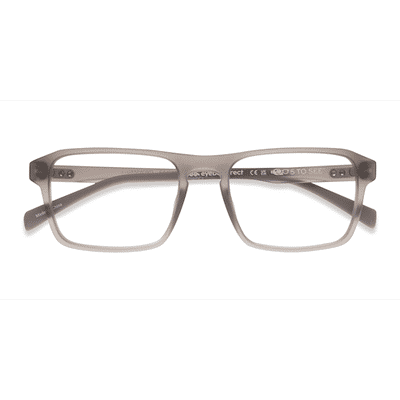 Male s rectangle Clear Gray Plastic Prescription eyeglasses - Eyebuydirect s Stormwind