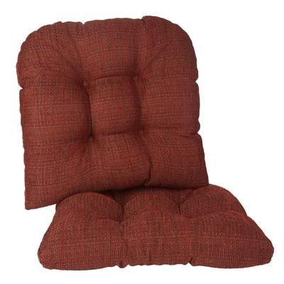 15" Tyson Gripper Chair Pad by BrylaneHome in Red