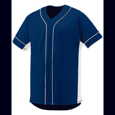 Augusta Sportswear 1660 Athletic Slugger Jersey T-Shirt in Navy Blue/White size Small | Polyester