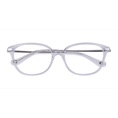 Unisex s horn Crystal Clear Acetate Prescription eyeglasses - Eyebuydirect s Coach HC6185