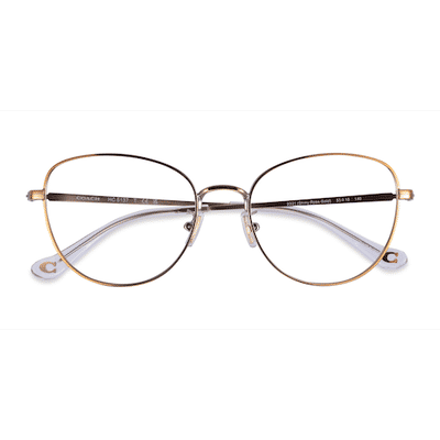 Female s horn Shiny Rose Gold Metal Prescription eyeglasses - Eyebuydirect s Coach HC5137